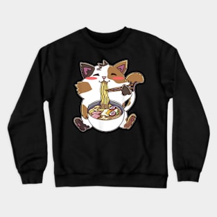 Cat Anime Ra Bowl Kawaii Neko Crewneck Sweatshirt